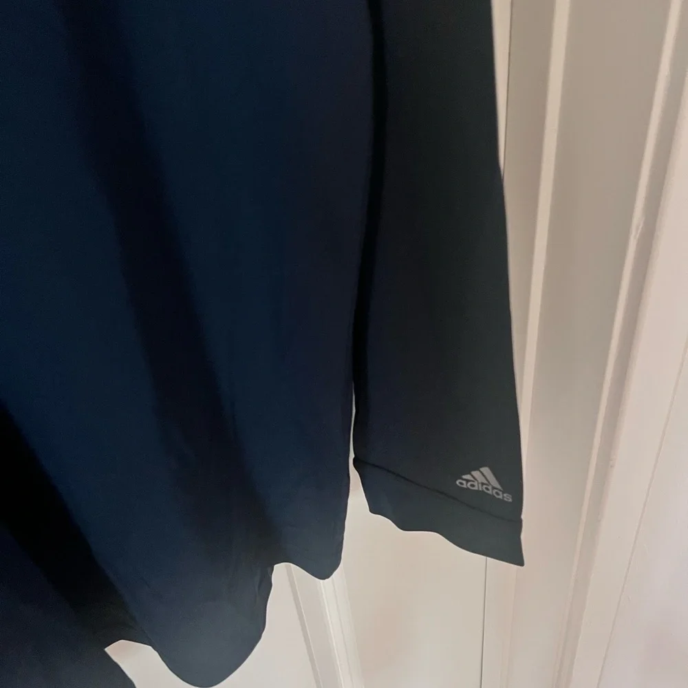 adidas Men's Dark Blue Long Sleeve Polo - Picture 4 of 7